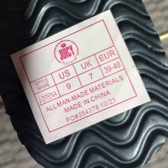 Platform Sandals. Juicy Couture. 9 M. Black & White. NWT - Picture 9 of 9